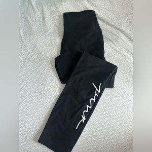 PINK SCRIPT HIGH WAIST FULL LENGTH LEGGINGS